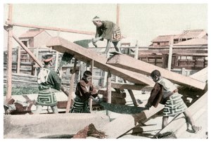 Kirvesmiehet töissä, Japani, 1904 tekijältä Unbekannt