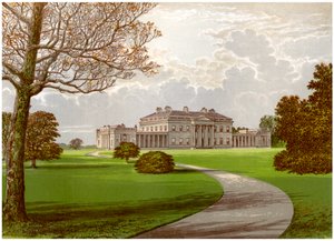Castle Coole, Enniskillen, Fermanaghin kreivikunta, Belmoren jaarlin koti, vuodelta 1880 tekijältä Unbekannt