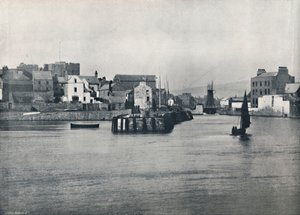 Castletown - laiturilta, joka näyttää Rushenin linnan, 1895 tekijältä Unbekannt