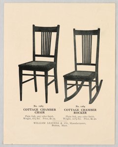 Luettelokuvitus, mallit tuoleille, 1904–05 tekijältä Unbekannt