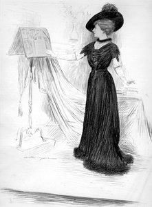 Cecile Sorel, ranskalainen näyttelijä, 1909 tekijältä Unbekannt