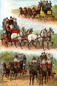 Juhlitut joukkueet puistossa, 1887 tekijältä Unbekannt