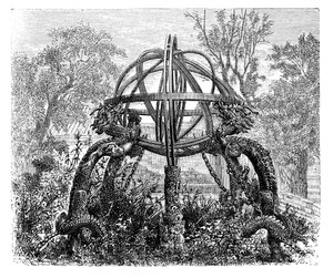 Taivaanpallo vanhassa observatoriossa, Peking, c1890 tekijältä Unbekannt