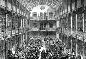 Kuninkaallisen armeijan vaatevaraston keskussali, Pimlico, c1880 tekijältä Unbekannt