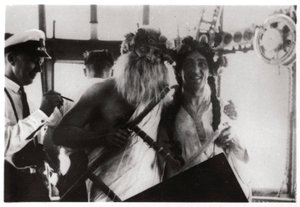 Päiväntasaajan ylityksen juhlatilaisuus ilmalaivalla Graf Zeppelin, 1930 1933 tekijältä Unbekannt
