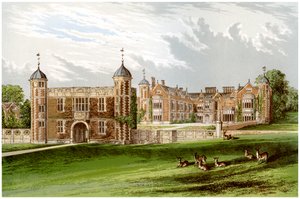 Charlecote Park, Warwickshire, Lucy-perheen koti, vuodelta 1880 tekijältä Unbekannt