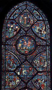 Charlemagne Window, Chartresin katedraali, Ranska, c1225 tekijältä Unbekannt