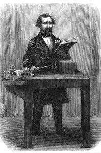 Charles Dickens 1812-70, englantilainen kirjailija ja toimittaja, heinäkuu 1858 tekijältä Unbekannt