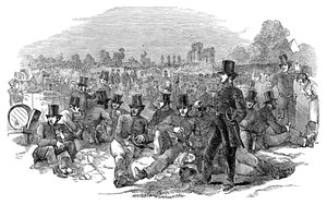 Chartist Agitation, poliisivoimat Bonners Fieldsillä, 1848, 1900 tekijältä Unbekannt