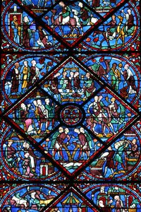 Chartresin katedraali: lasimaalaus Chartres France tekijältä Unbekannt
