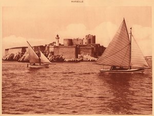 Chateau dIf, Ifin linna, Marseille, 1930. tekijältä Unbekannt