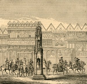 Cheapside Cross, sellaisena kuin se ilmestyi vuonna 1547, 1897. tekijältä Unbekannt