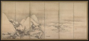 Kiinalainen maisema, 1500-luku. tekijältä Unbekannt