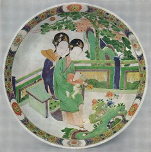 Kiinalainen posliiniastia, Famille Verte. KAng Hsin aikakausi, 1662-1722, 1928 tekijältä Unbekannt