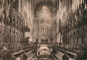 Winchesterin katedraalin kuoro, Hampshire, 1900-luvun alku tekijältä Unbekannt