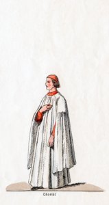 Kuoro, pukusuunnittelu Shakespearen näytelmään, Henry VIII, 1800-luku tekijältä Unbekannt