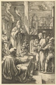 Kristus ennen Kaifasta, Kristuksen kärsimyksestä, n. 1598-1617. tekijältä Unbekannt