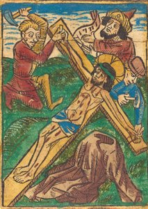 Kristus ristille naulattuna, n. 1490. tekijältä Unbekannt
