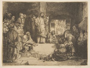 Kristus saarnaa La Petite Tombe copy.n.d. tekijältä Unbekannt