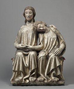 Kristus ja evankelista Johannes, 1300-1320. tekijältä Unbekannt