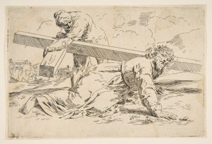 Kristus kantaa ristiä selässään, kopio Cantarinin mukaan, n. 1637-1639 tai sen jälkeen. tekijältä Unbekannt