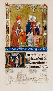 Hänen äitinsä löysi Kristuksen temppelistä kiistelemässä lääkäreiden kanssa, 1310-1320 tekijältä Unbekannt