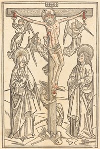 Kristus ristillä enkelien kanssa, 1481. tekijältä Unbekannt