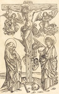 Kristus ristillä enkelien kanssa, 14901500. tekijältä Unbekannt