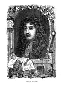 Christiaan Huygens 1629-1695, hollantilainen fyysikko, matemaatikko ja tähtitieteilijä, c1870 tekijältä Unbekannt