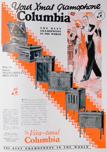 Joulumainos Columbia Gramophonesille, 1929 tekijältä Unbekannt