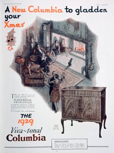 Joulumainos Columbia gramofoneille, 1928 tekijältä Unbekannt
