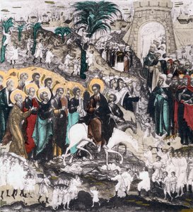Kristuksen sisäänkäynti Jerusalemiin, 1500-luku tekijältä Unbekannt