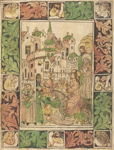 Kristuksen tulo Jerusalemiin, n. 1450. tekijältä Unbekannt