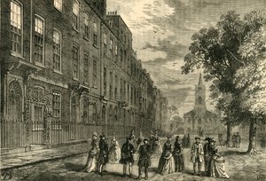 Church Row, Hampstead, vuonna 1750, n. 1876. tekijältä Unbekannt