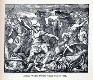 Cimbric Women Defend Your Wagon Fort, 1882 tekijältä Unbekannt
