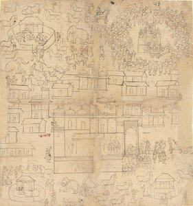 Kaupunkikuva, 1700-1800-luku. tekijältä Unbekannt