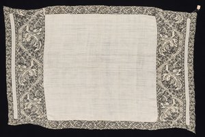 Kangas, jossa on kasvikuviointi, 1800-luku. tekijältä Unbekannt