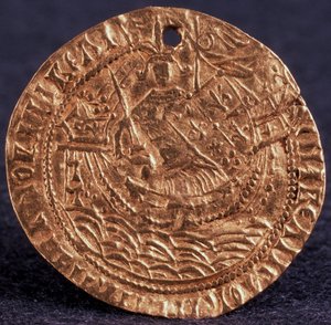 Tsaari Ivan III:n kolikon Korabelnik Kääntöpuoli: Hallitsija aluksellaan, 1471-1490 tekijältä Unbekannt