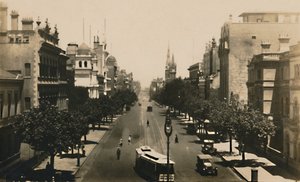 Collins Street, Melbourne, Australia, 1920-luku. tekijältä Unbekannt