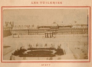 Pariisin kunta (1871): näkymä Palais des Tuileries