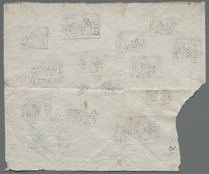 Sävellysluonnoksia Rafaelin ja muiden taiteilijoiden mukaan recto, n. 1800. tekijältä Unbekannt