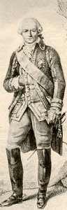Comte de Rochambeau, esittelee ranskalaisen upseerin pukua, 1791, 1937. tekijältä Unbekannt