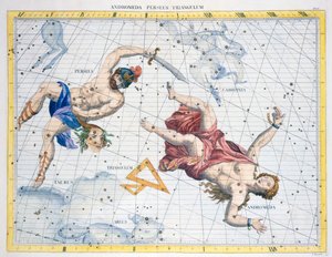 Perseuksen ja Andromedan tähtikuviot, 1729 tekijältä Unbekannt