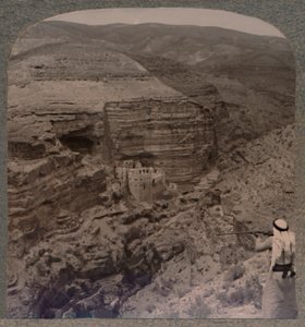 Elian luostari. Beduiinien ammunta, c1900 tekijältä Unbekannt