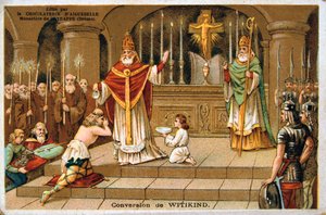 Witikindin muunnos, 785 jKr., 1800-luku tekijältä Unbekannt