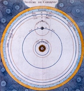 Kopernikaaninen heliosentrinen universumin aurinkokeskeinen järjestelmä, 1761 tekijältä Unbekannt