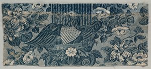 Kuparipainettu puuvillafragmentti American Eaglella, 1830 - 1840. tekijältä Unbekannt