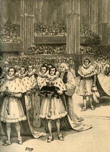 Kuningas Vilhelm IV:n kruunaus: kuninkaallinen kulkue, Westminster Abbey, Lontoo, 1830 c1890. tekijältä Unbekannt