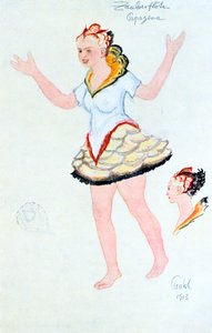 Pukusuunnittelu Papegenaan, 1913 tekijältä Unbekannt