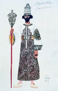 Pukusuunnittelu Sarastrolle, 1913 tekijältä Unbekannt